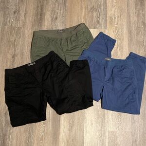 EUC Lot of 3 - ladies Eddie Bauer mountain crinkle cargo pants size 14